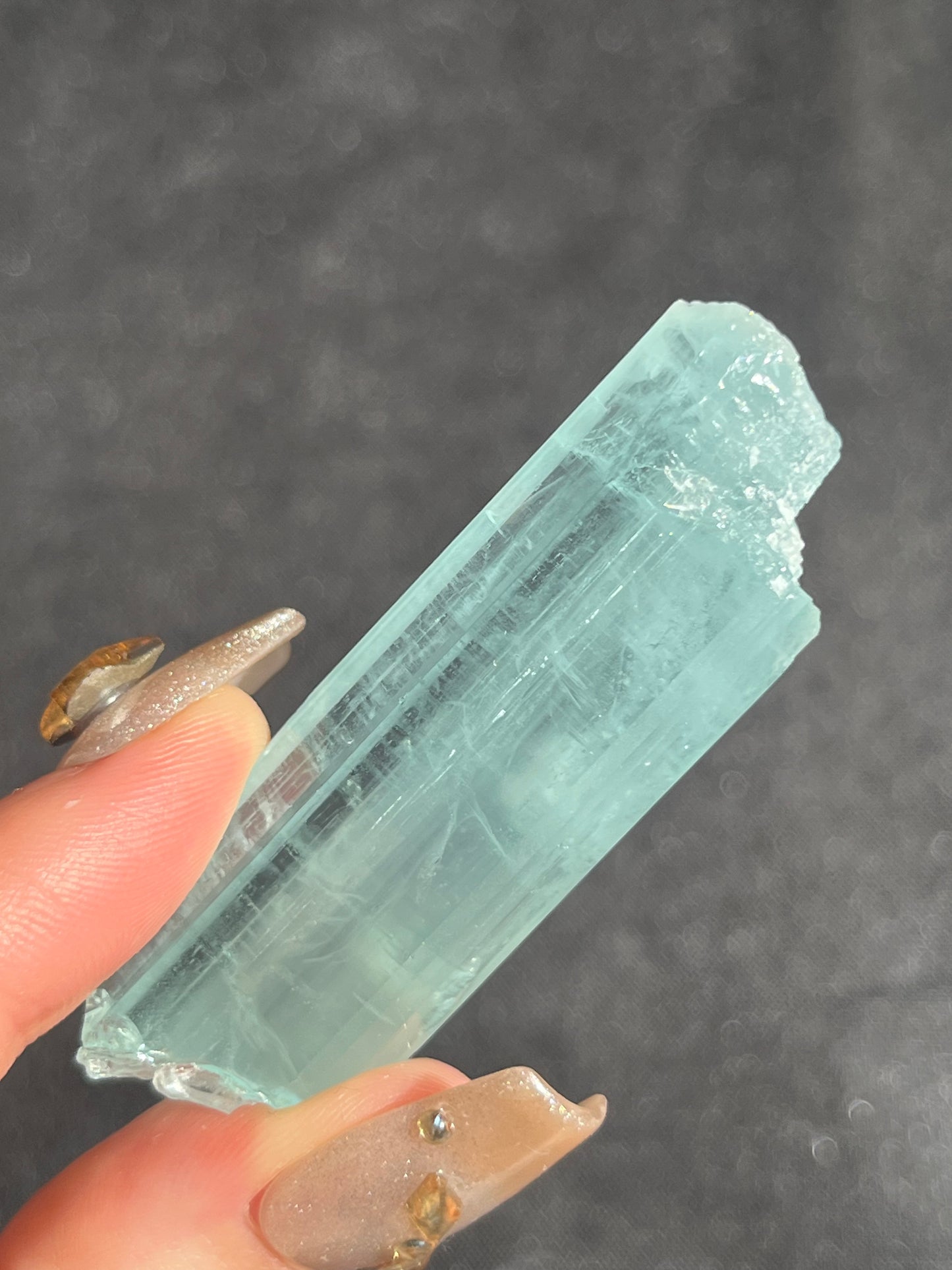 Aquamarine with Etched Termination Specimen J