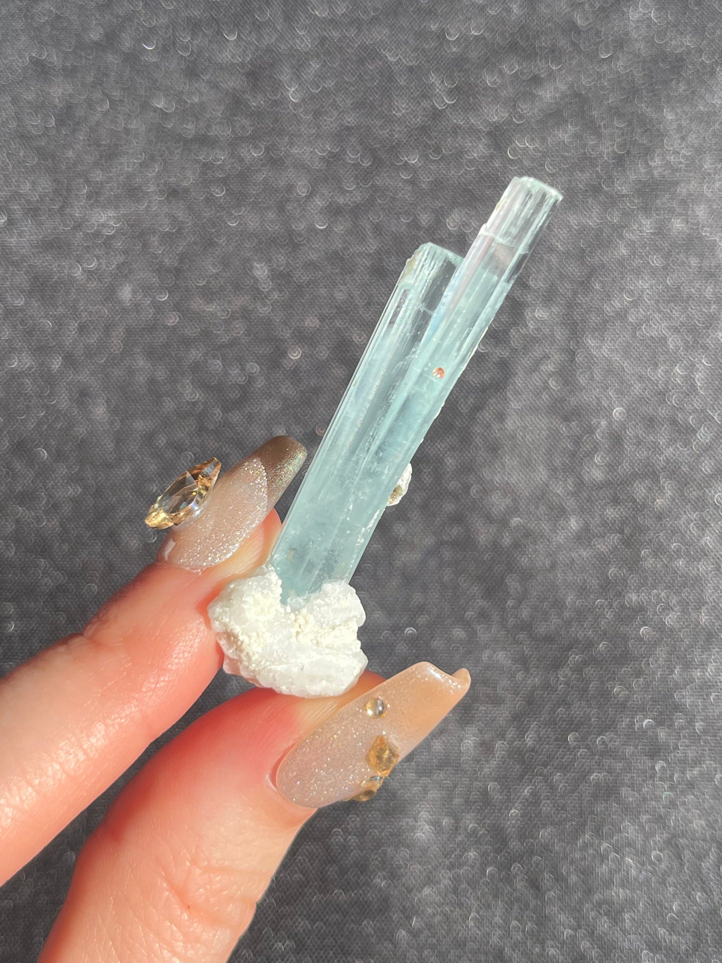 Aquamarine Twin Spray with Feldspar and Muscovite Specimen S