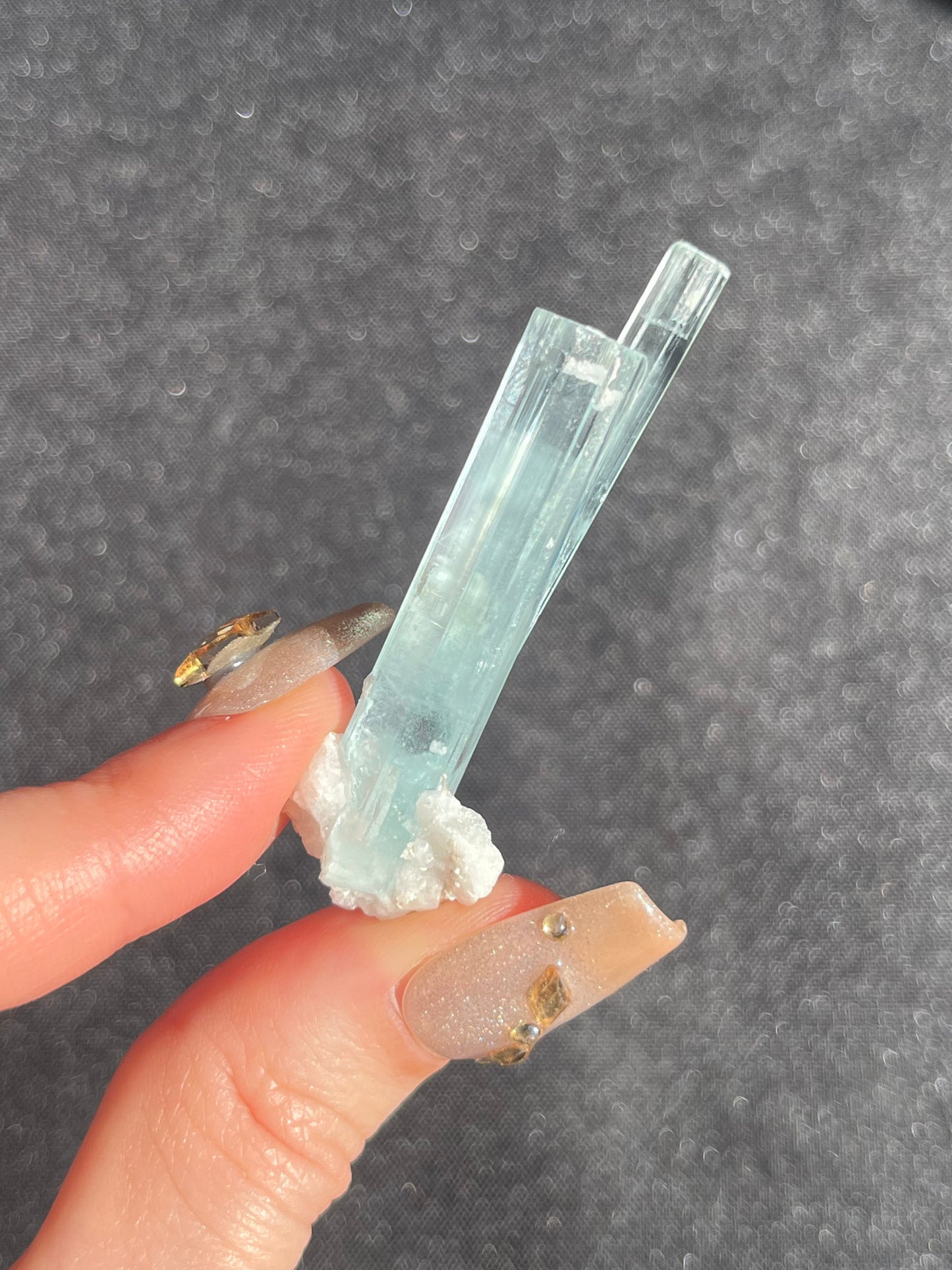 Aquamarine Twin Spray with Feldspar and Muscovite Specimen S
