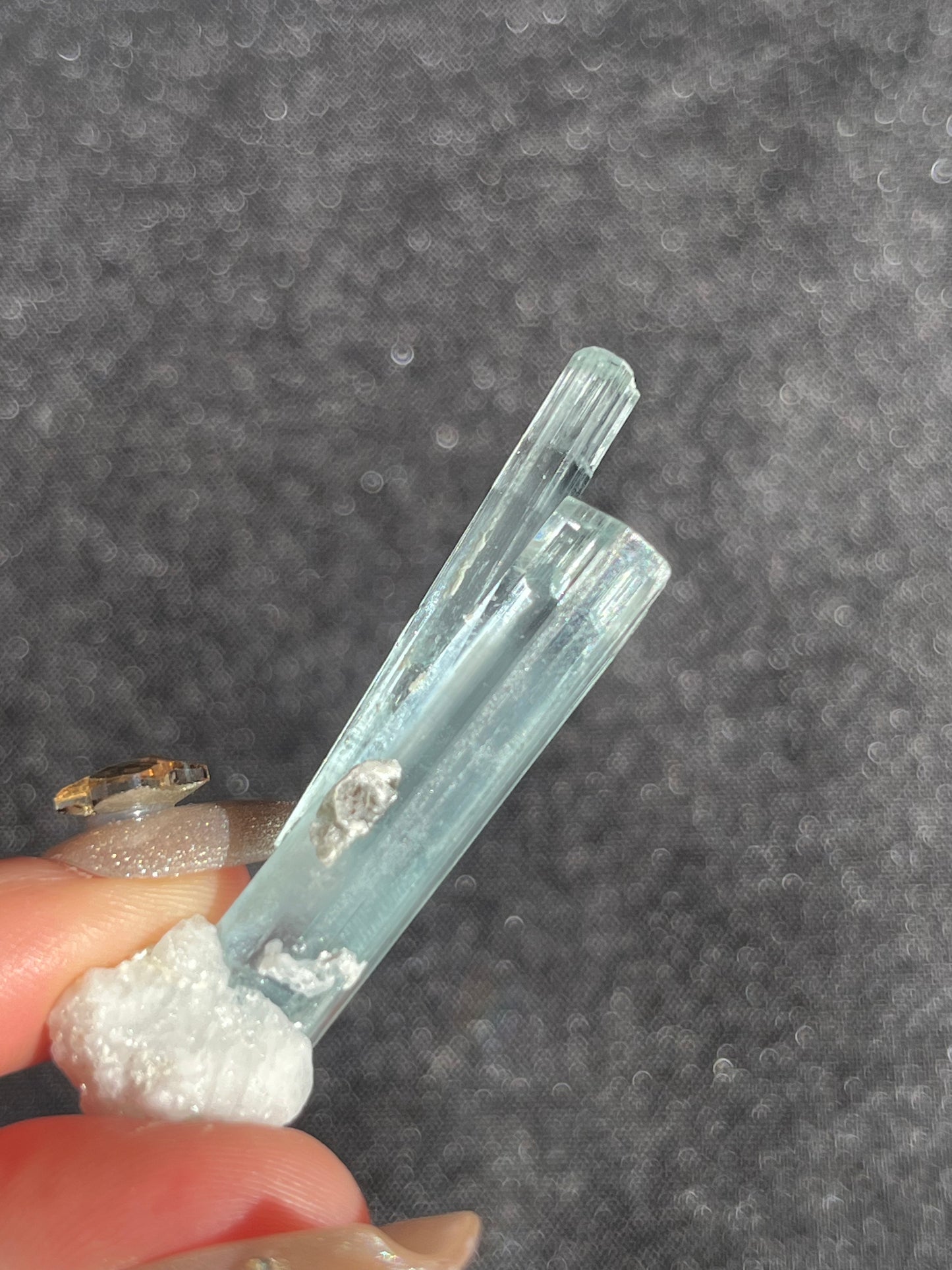 Aquamarine Twin Spray with Feldspar and Muscovite Specimen S