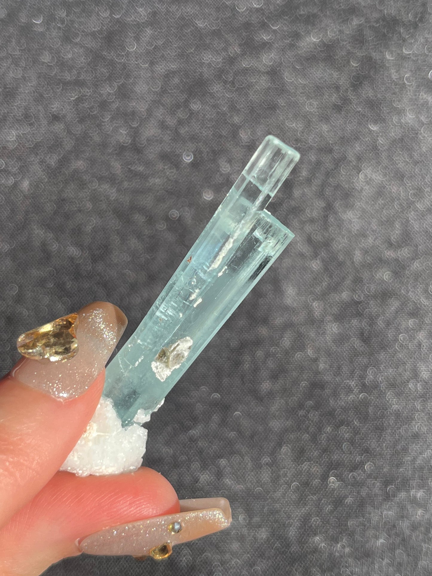 Aquamarine Twin Spray with Feldspar and Muscovite Specimen S