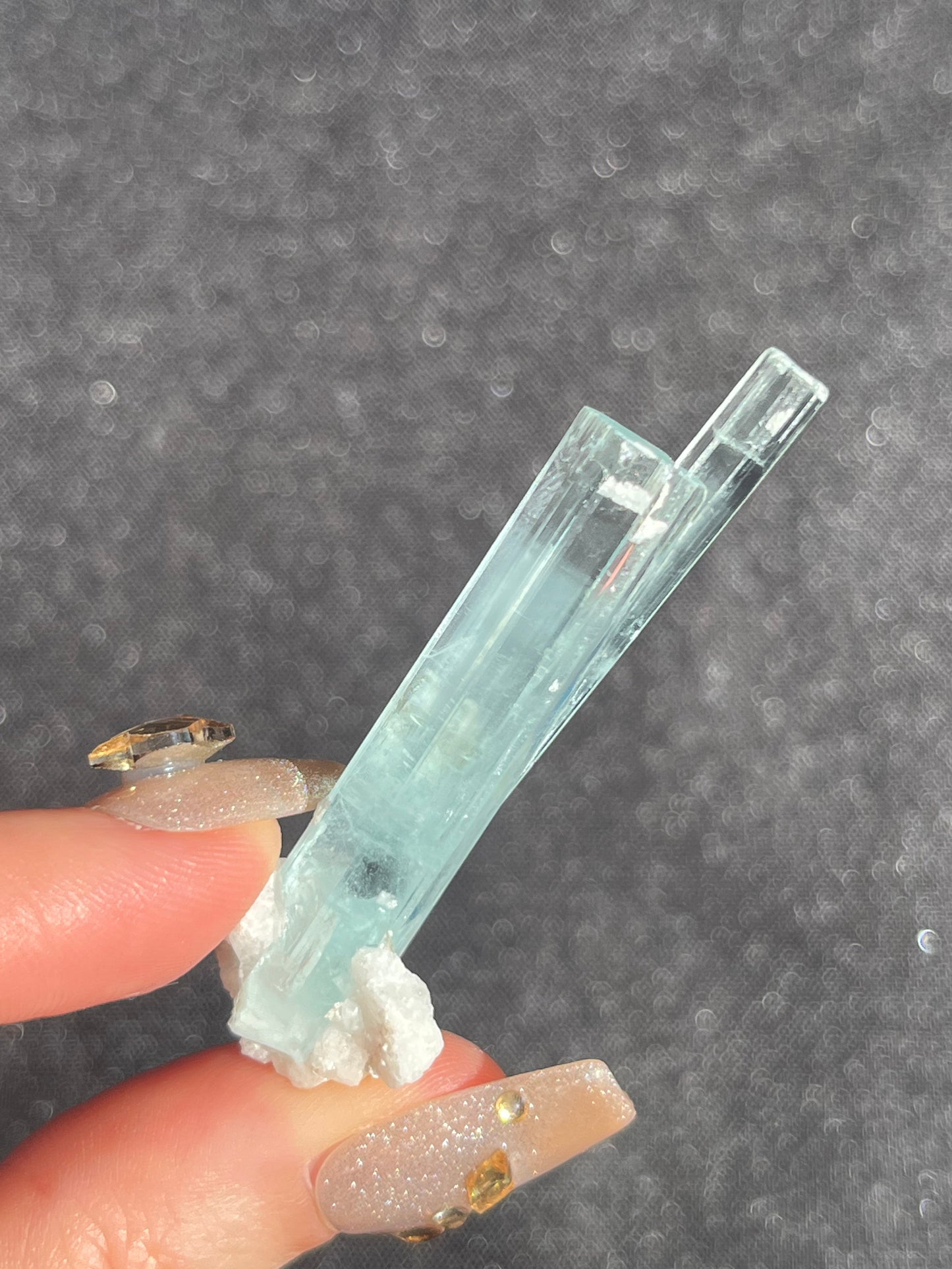 Aquamarine Twin Spray with Feldspar and Muscovite Specimen S