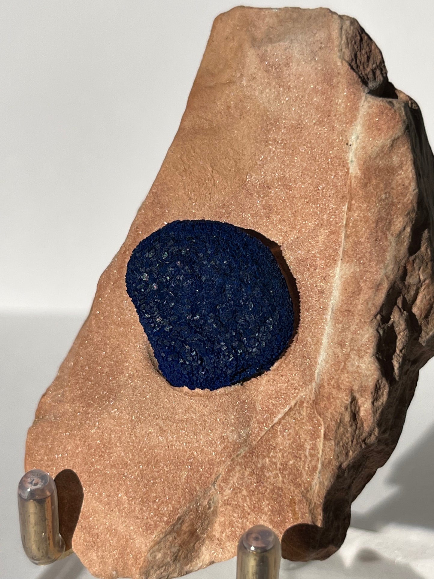 Azurite Sun on Tan Clay Specimen C