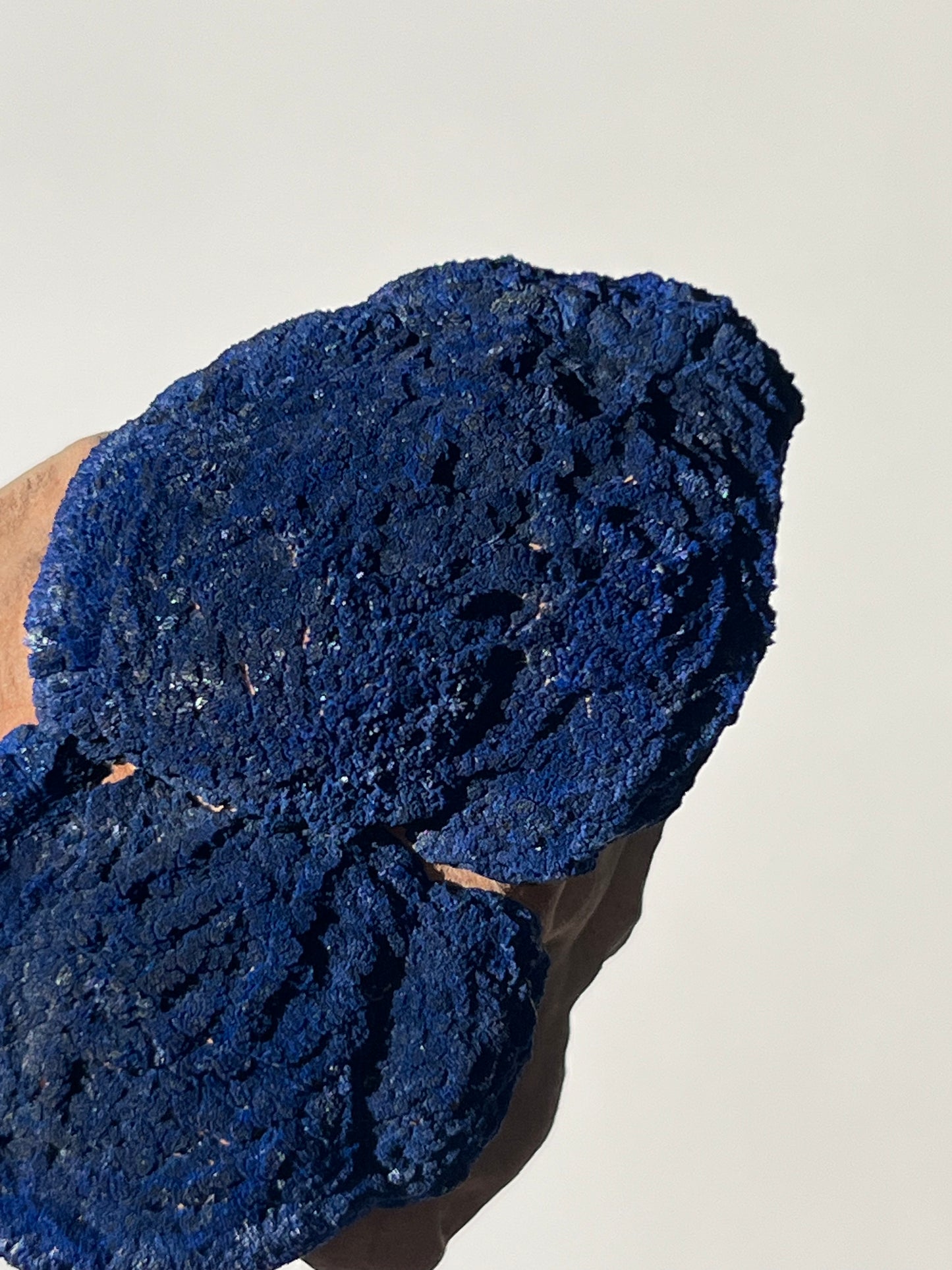 Azurite Sun on Tan Clay Specimen I