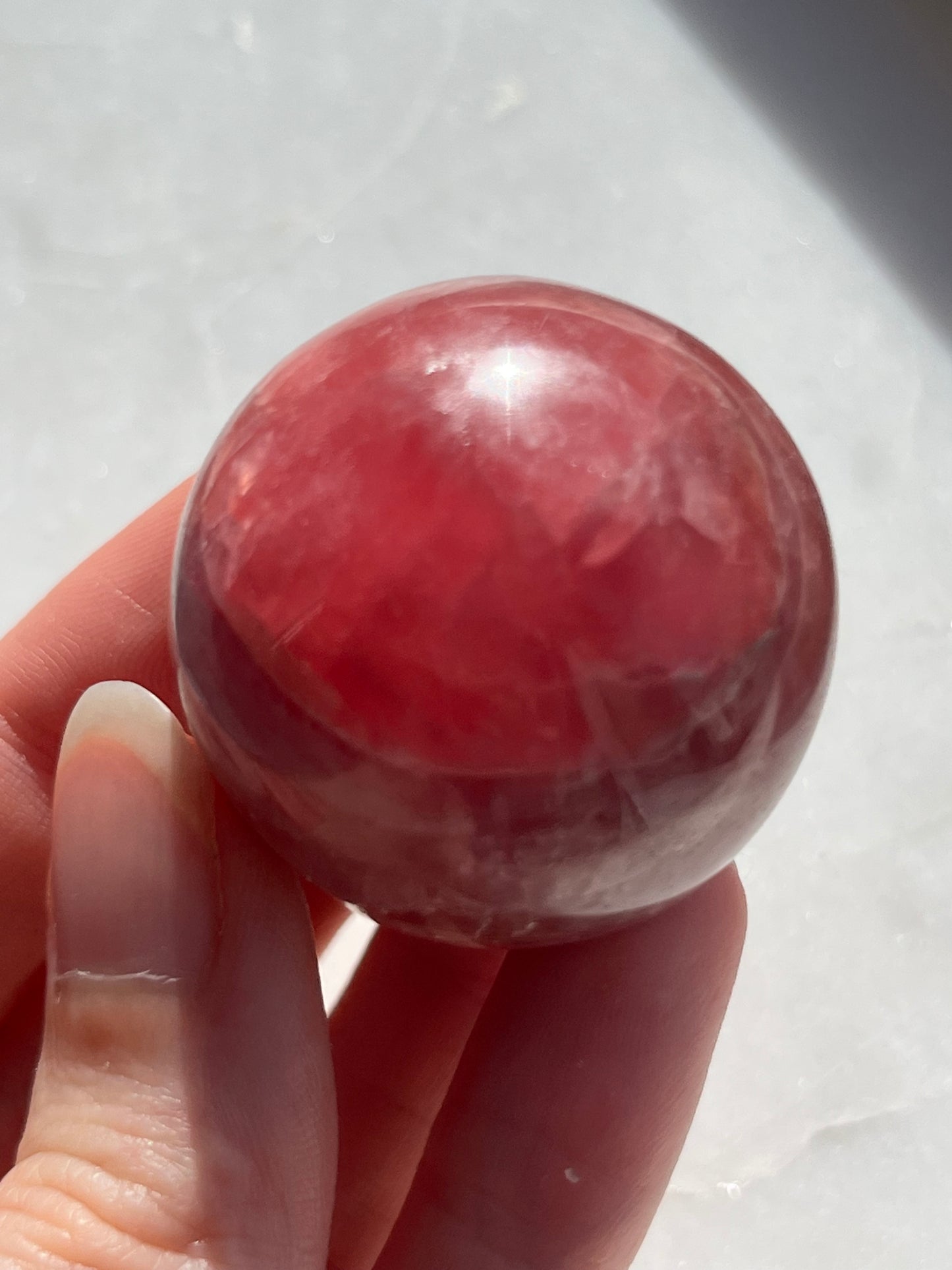 Gel Rhodochrosite Sphere w/Copper Inclusions (You Choose)