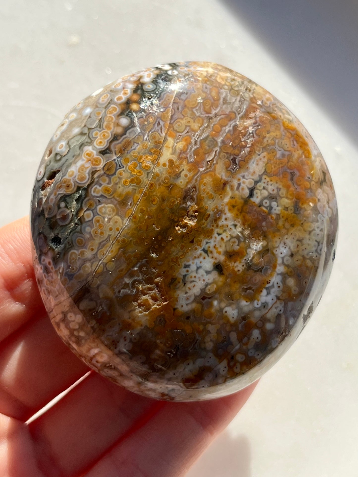 Veinless Ocean Jasper Palmstone #35