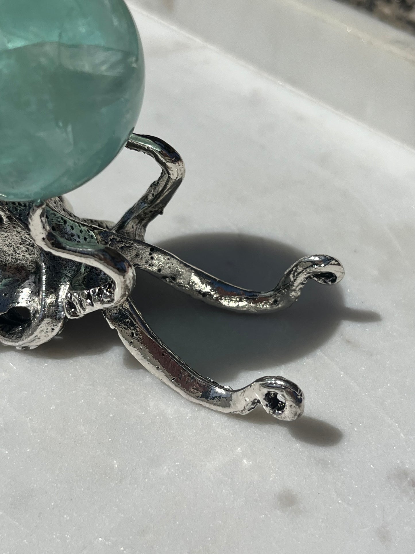 Silver Octopus Sphere Stand