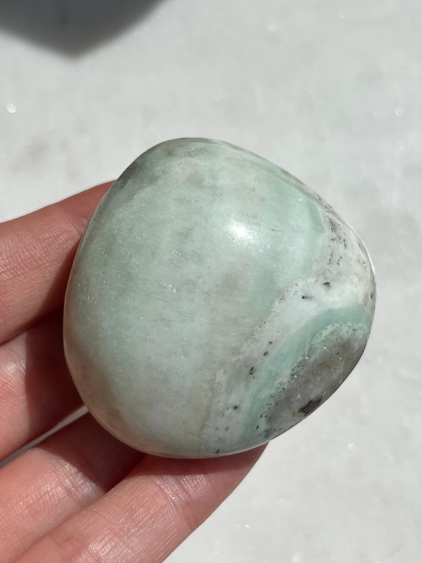Namibian Blue Smithsonite Palmstone