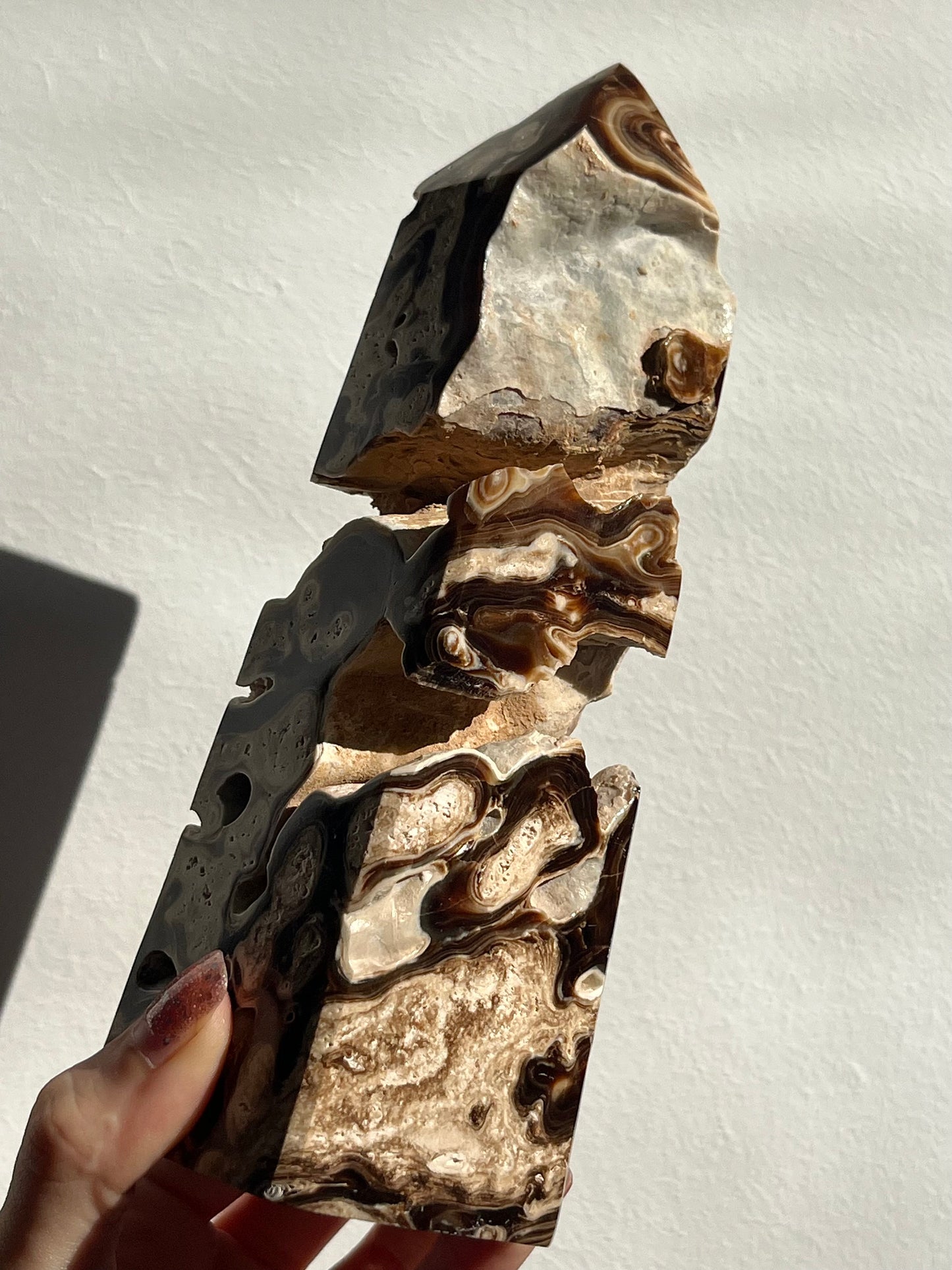 Cavernous Chocolate Calcite Tower