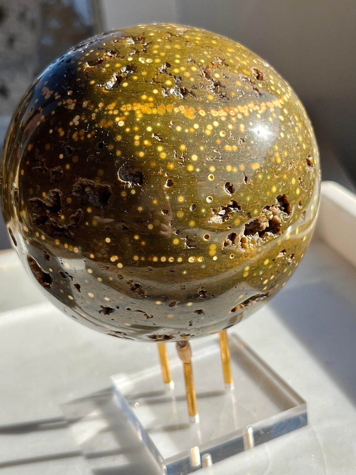 圆形海洋碧玉球体