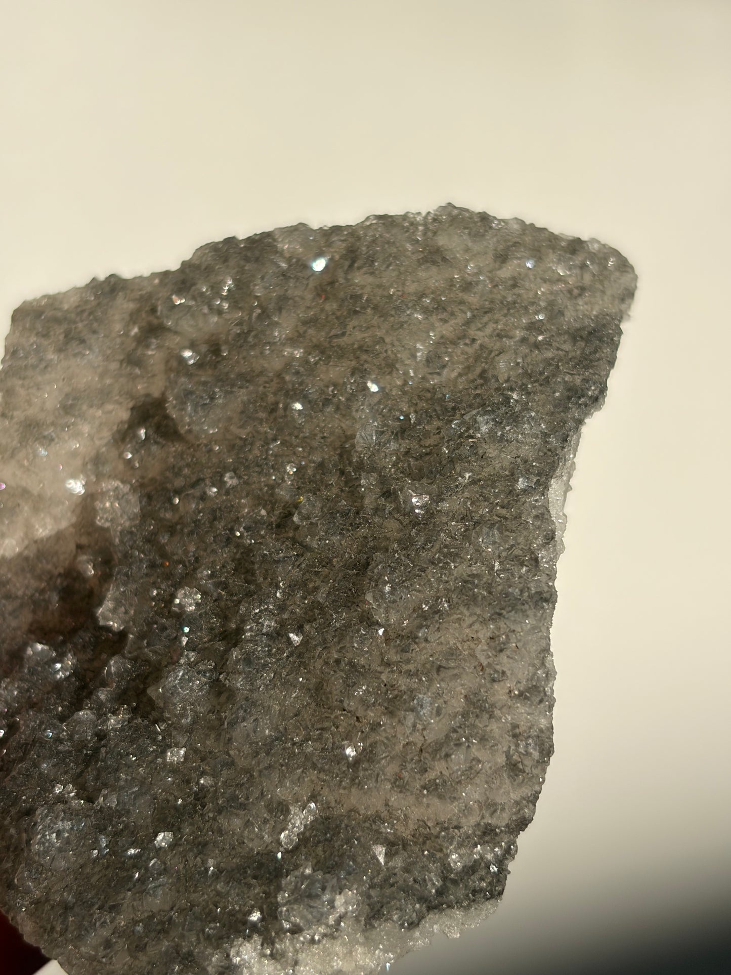 Black-Grey Chalcedony with Apophyllite Specimen G