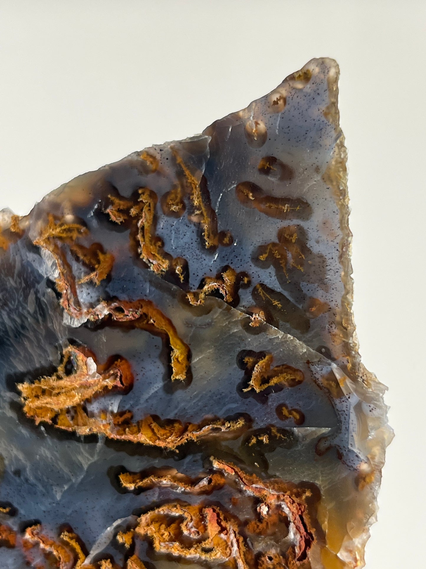 Blue West Indonesian Agate with Golden Moss Slab A