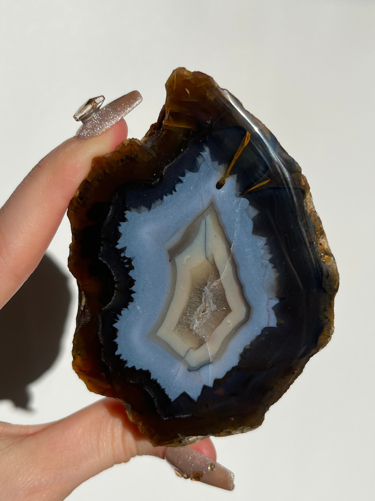 'Oasis Bloom' Blue East Indonesian Agate Geode