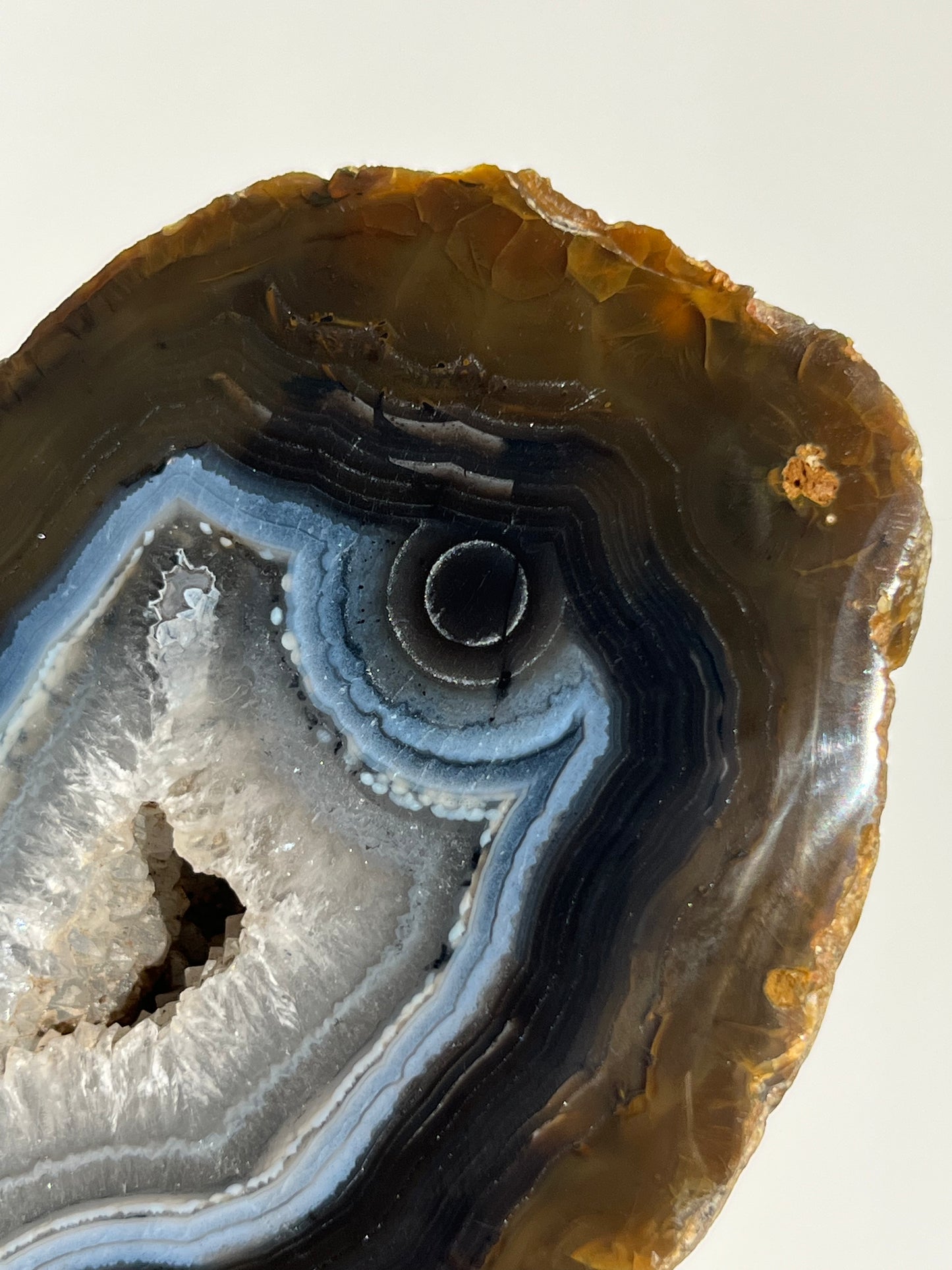 'Cyclopsis' Blue East Indonesian Single-Eye Face Agate Geode A