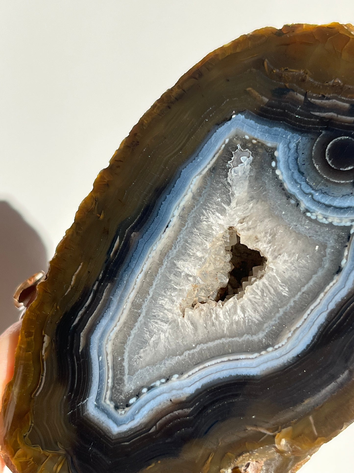 'Cyclopsis' Blue East Indonesian Single-Eye Face Agate Geode A