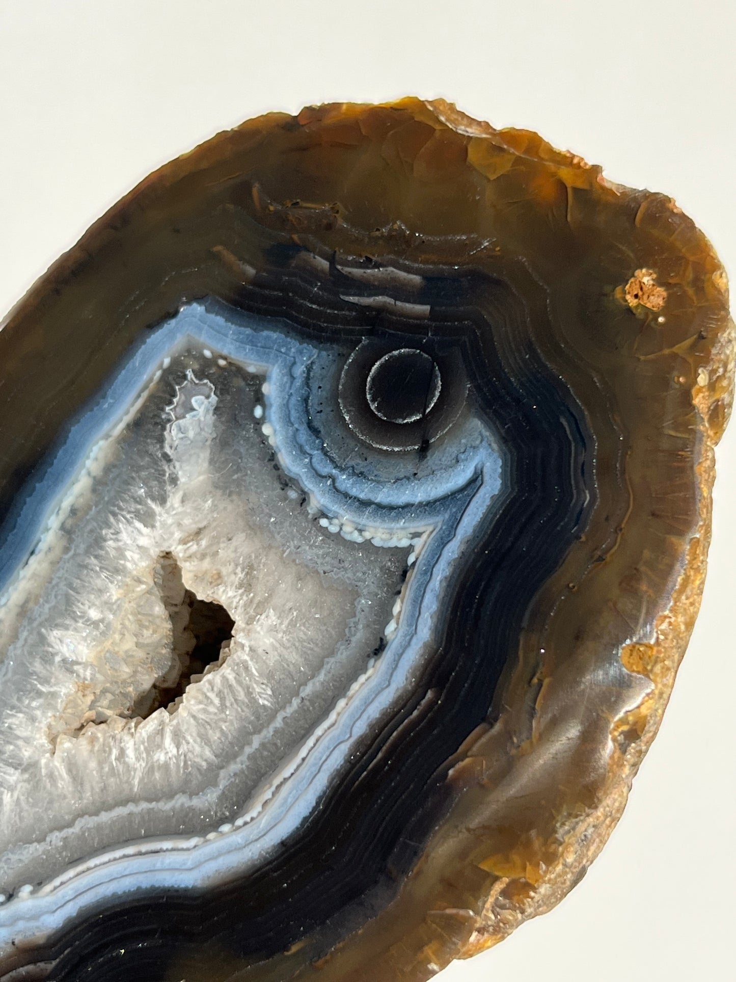 'Cyclopsis' Blue East Indonesian Single-Eye Face Agate Geode A