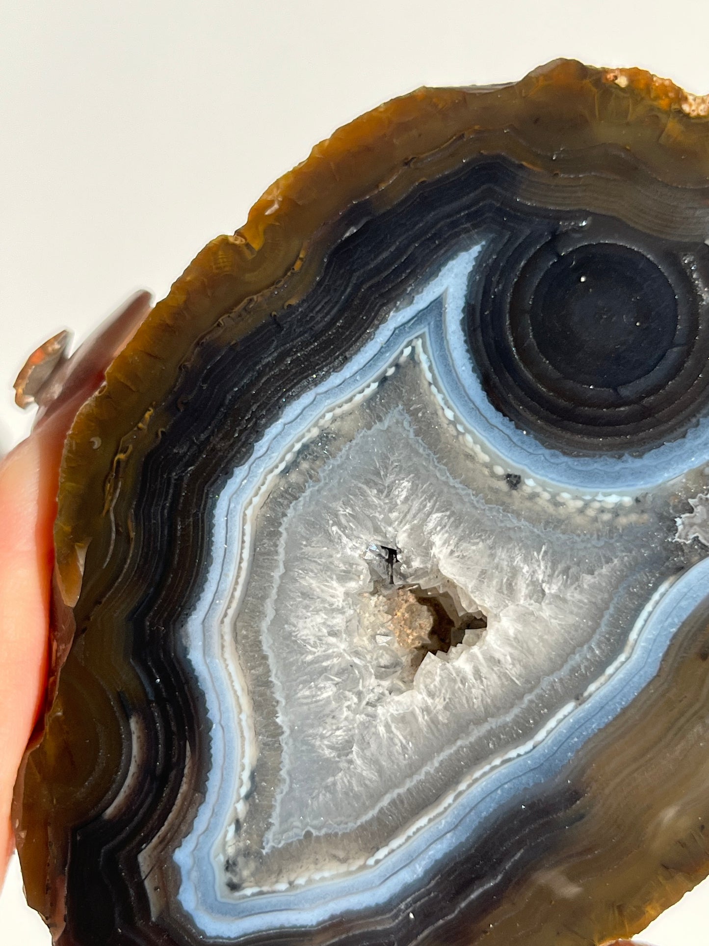 'Cyclopsis' Blue East Indonesian Single-Eye Face Agate Geode B