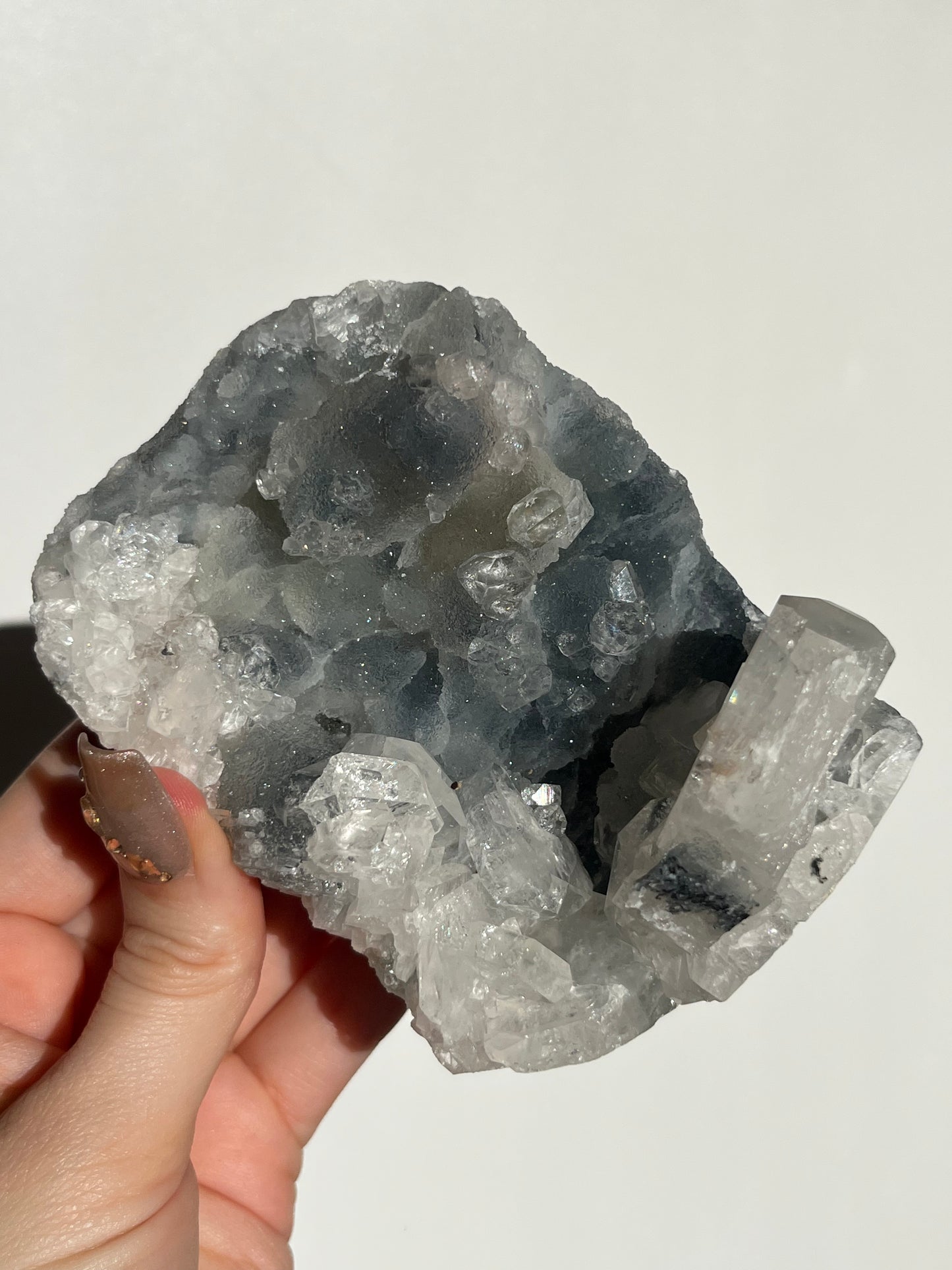 Blue Chalcedony and Apophyllite Specimen C