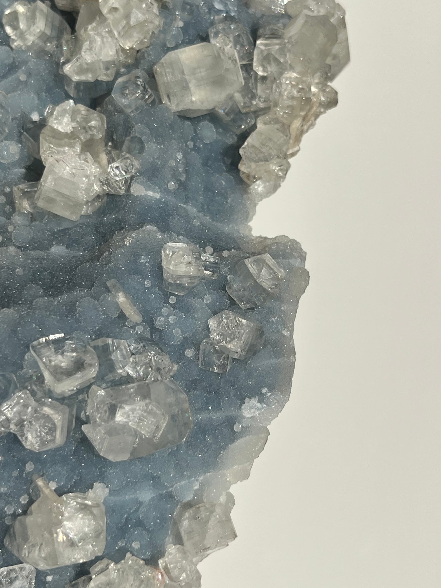 Blue Chalcedony and Apophyllite with Stilbite Specimen I