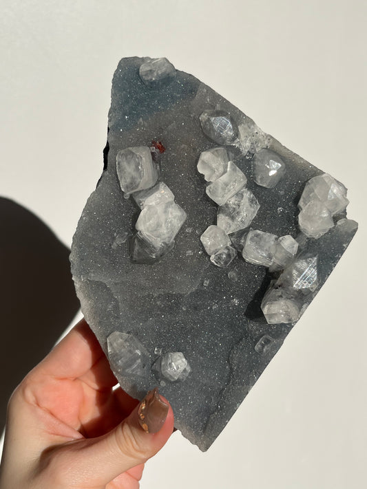Blue-Grey Chalcedony and Apophyllite Specimen K