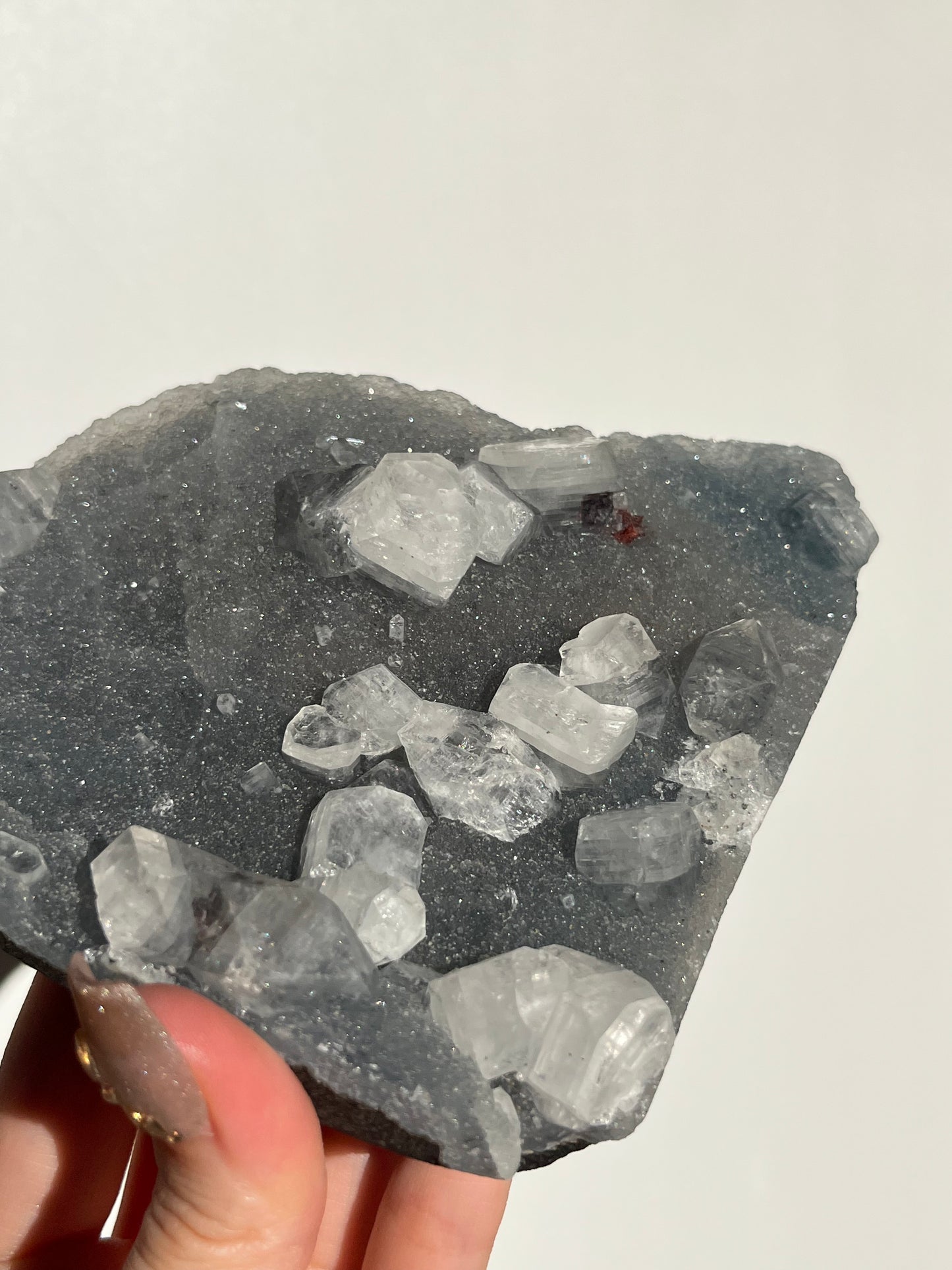 Blue-Grey Chalcedony and Apophyllite Specimen K