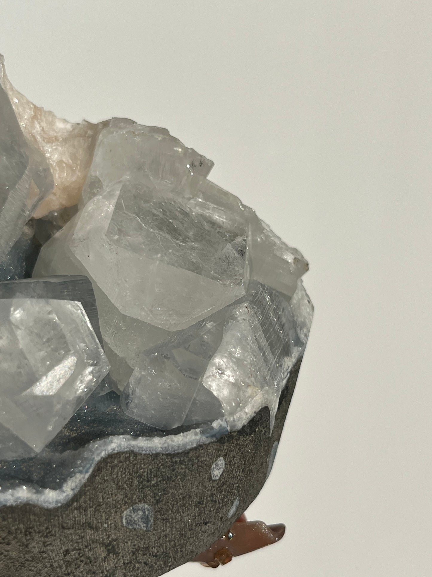 Blue Chalcedony and Apophyllite with Stilbite Specimen O