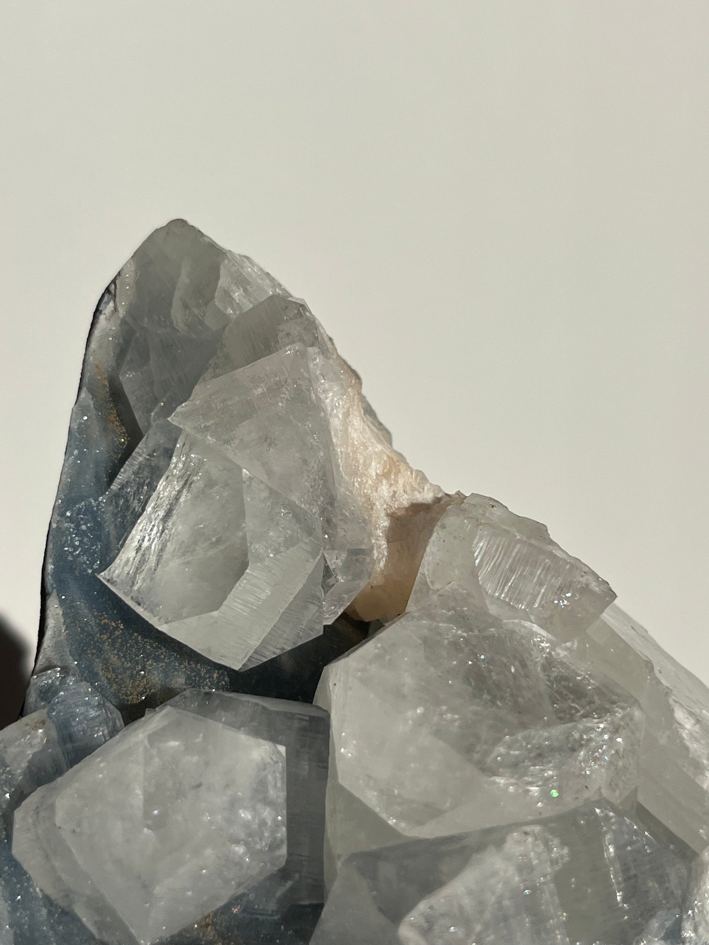 Blue Chalcedony and Apophyllite with Stilbite Specimen O