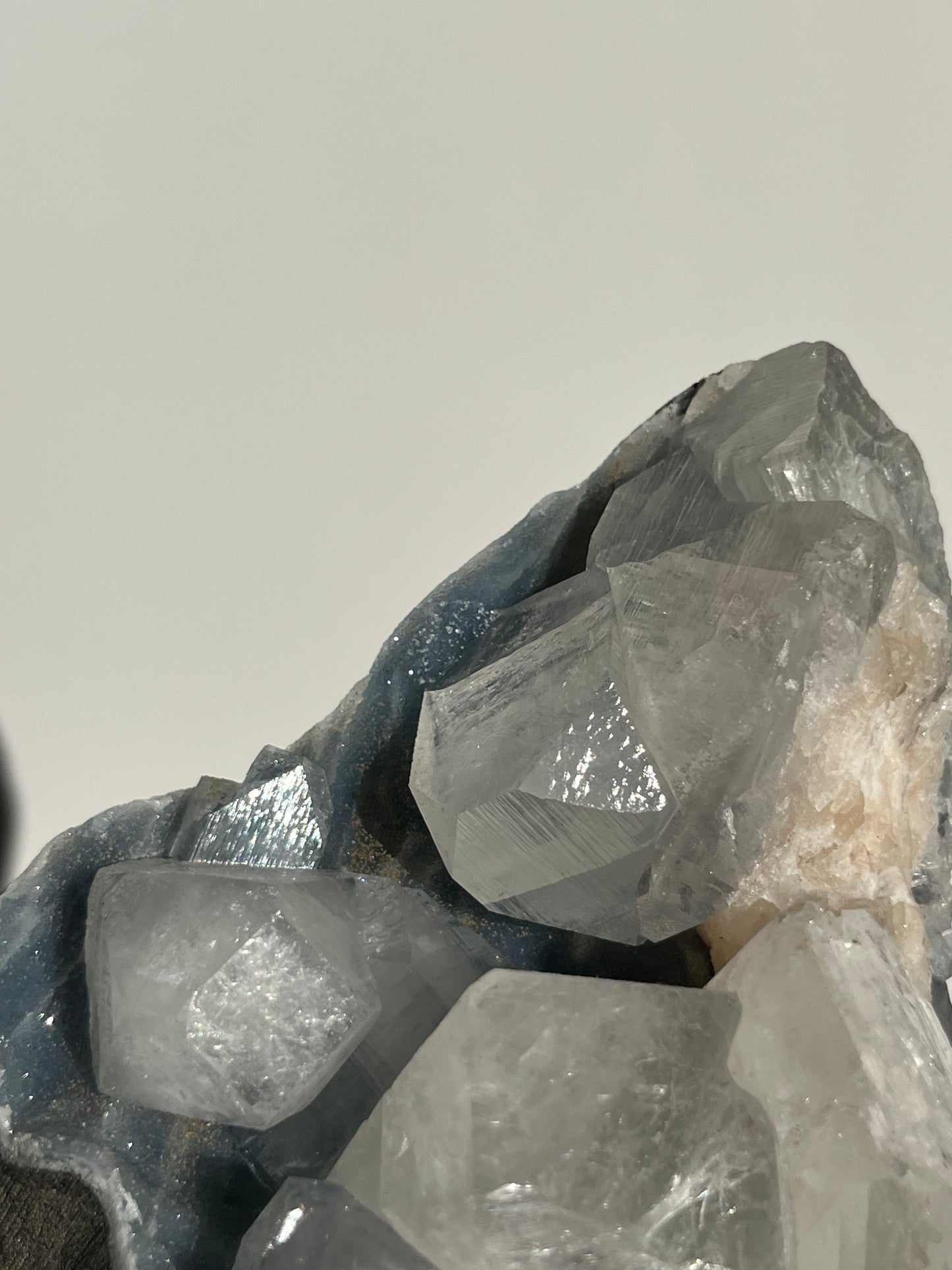 Blue Chalcedony and Apophyllite with Stilbite Specimen O