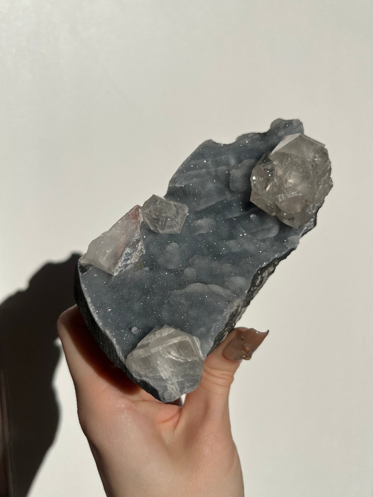 Blue Chalcedony and Apophyllite Specimen P