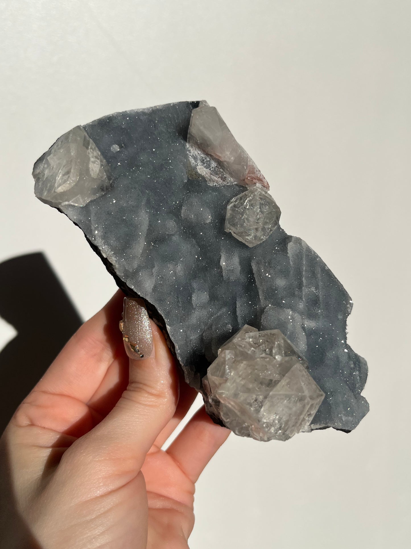 Blue Chalcedony and Apophyllite Specimen P