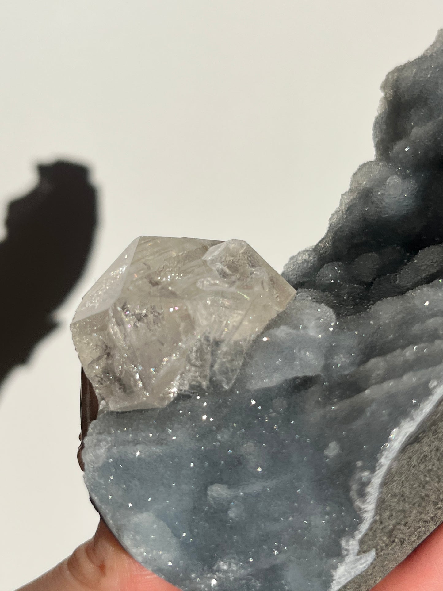 Blue Chalcedony and Apophyllite Specimen P