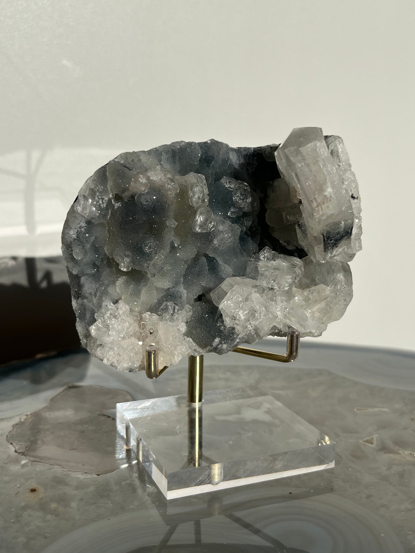 Blue Chalcedony and Apophyllite Specimen C