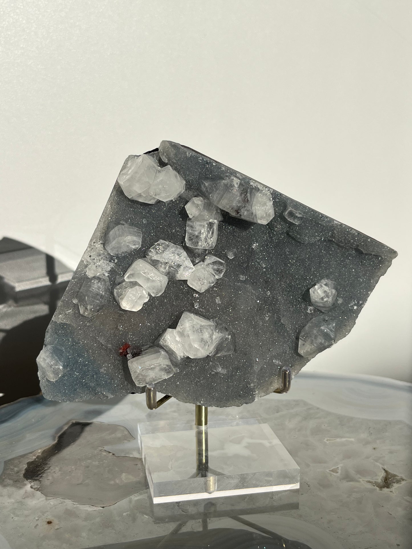 Blue-Grey Chalcedony and Apophyllite Specimen K