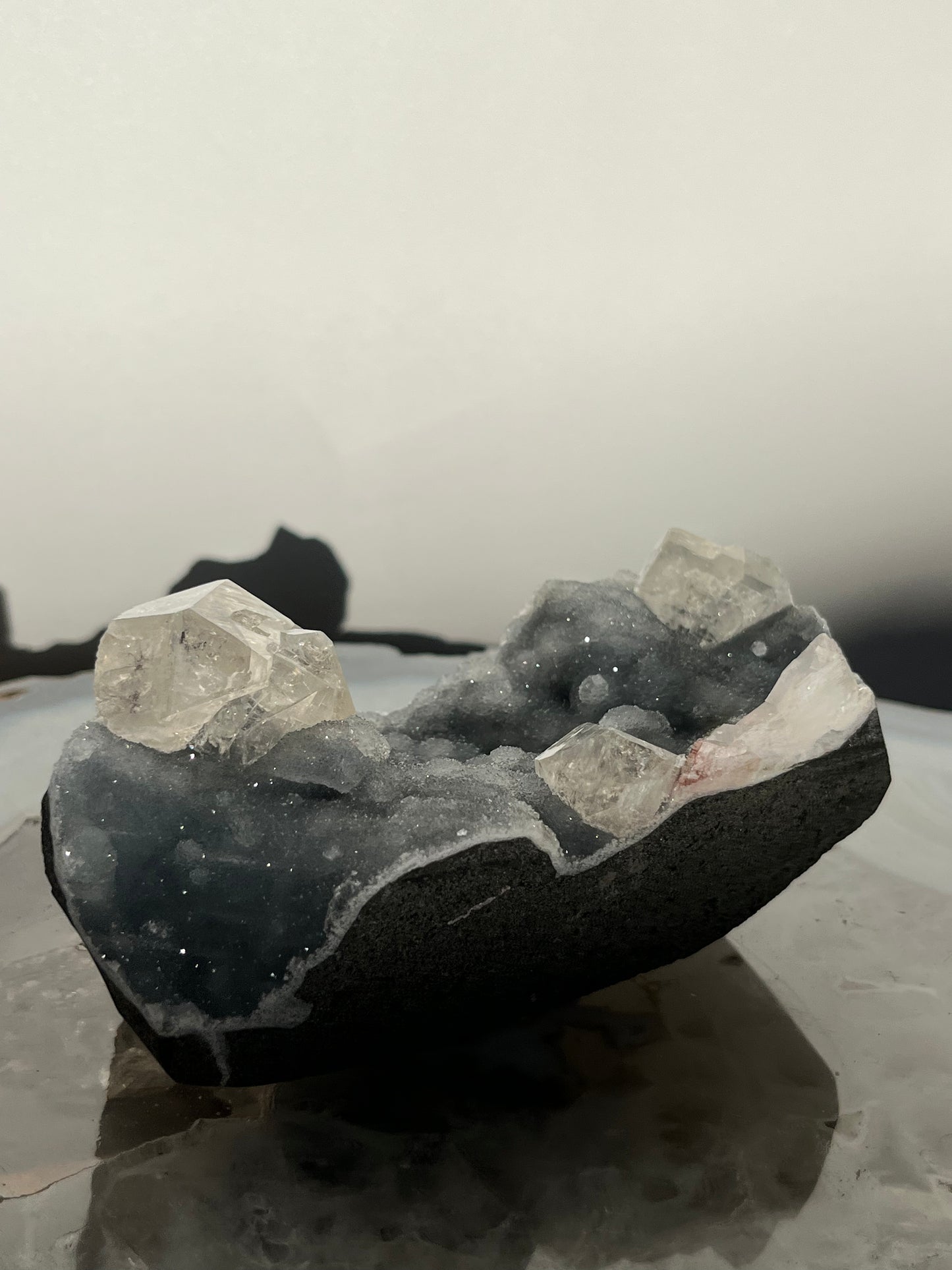 Blue Chalcedony and Apophyllite Specimen P