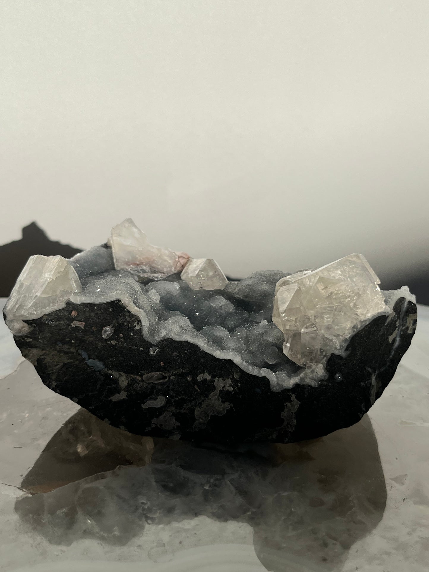 Blue Chalcedony and Apophyllite Specimen P