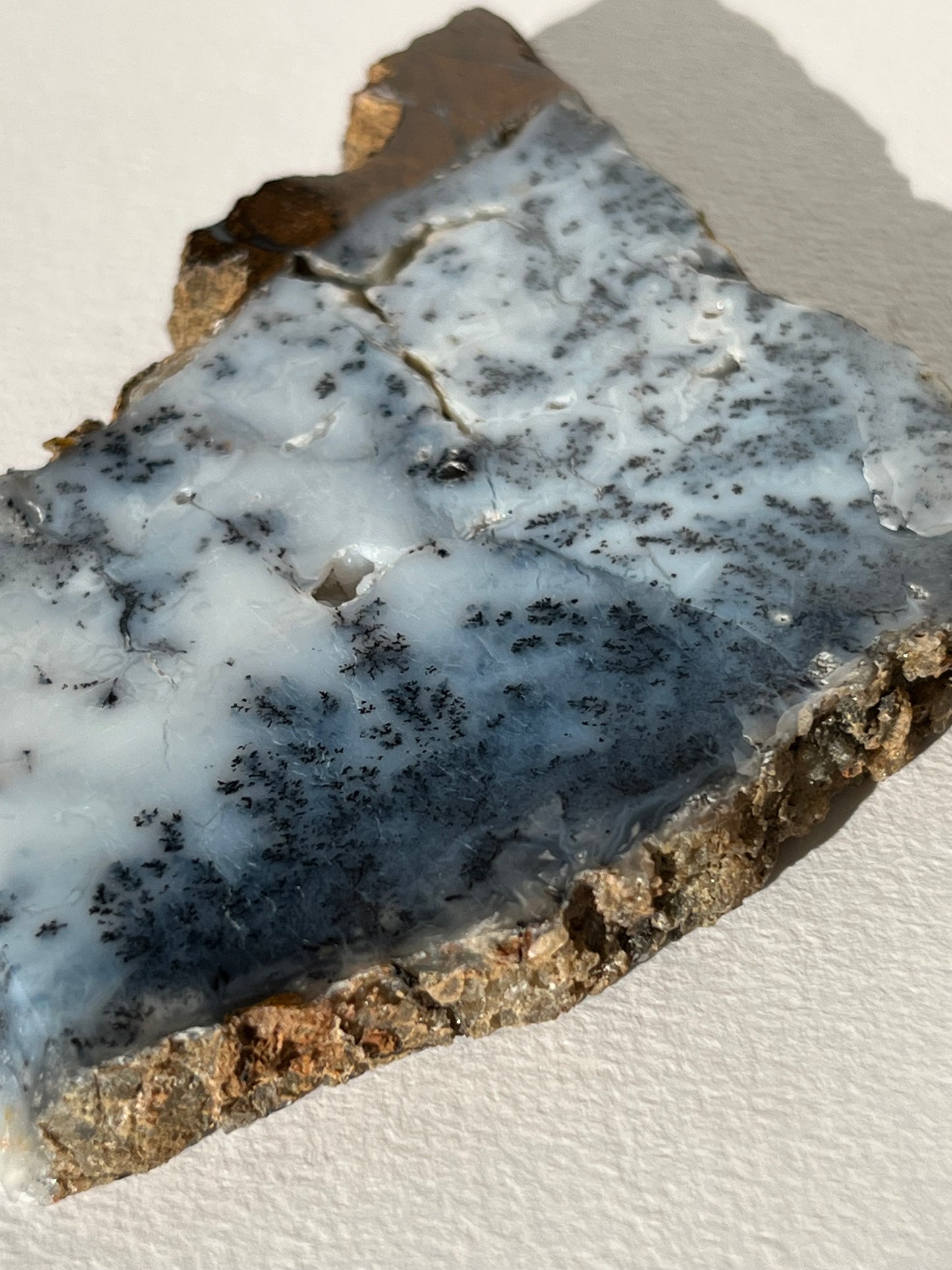 Blue Dendritic Opal Slab D