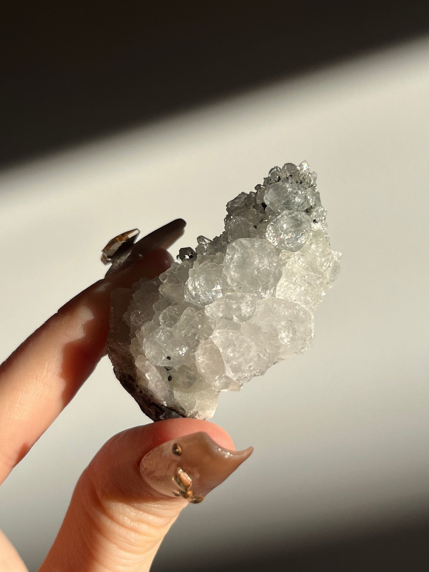 Streep Quartz, Calcite and Analcime Mini Cluster A
