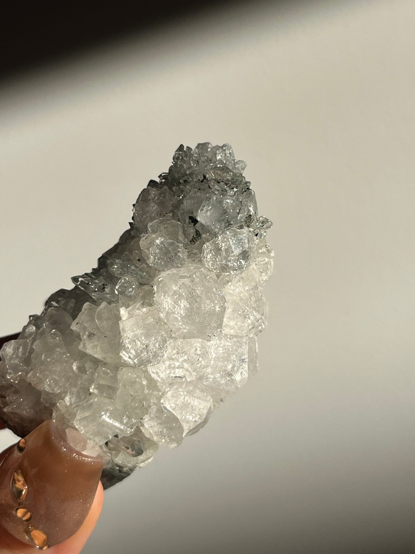 Streep Quartz, Calcite and Analcime Mini Cluster A