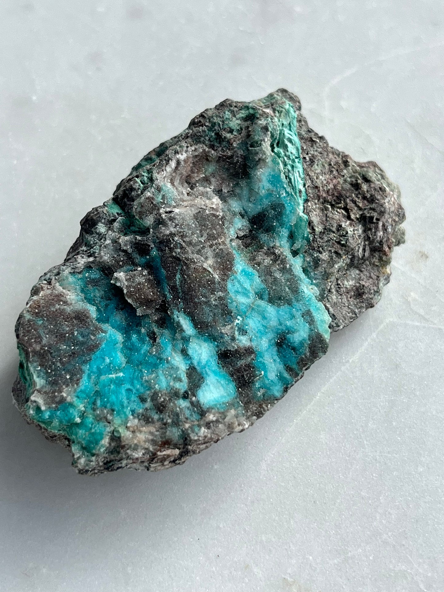Druzy Chrysocolla in Matrix