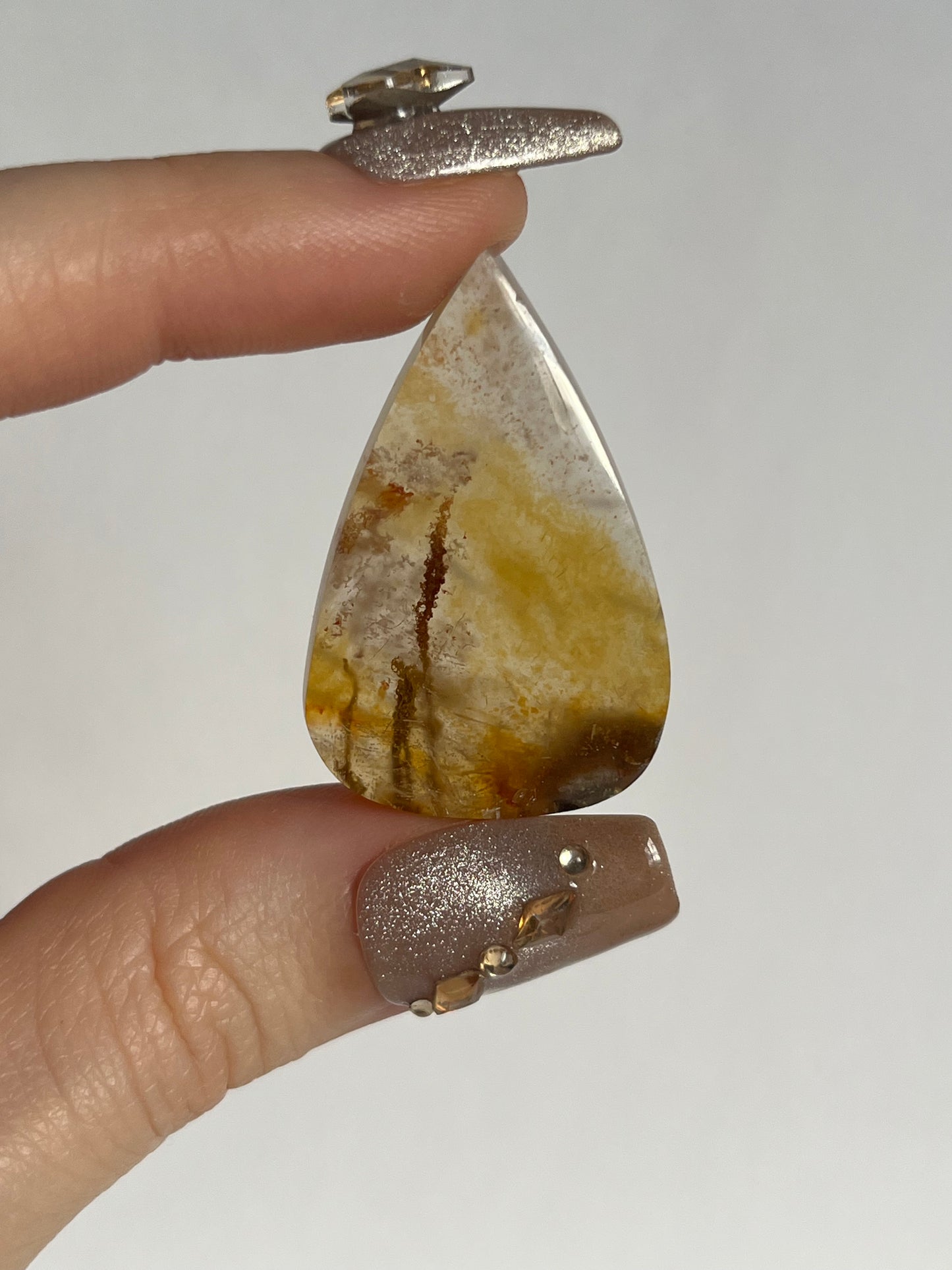 Carnelian Agate Cabochon w/ Sagenite (You Choose)