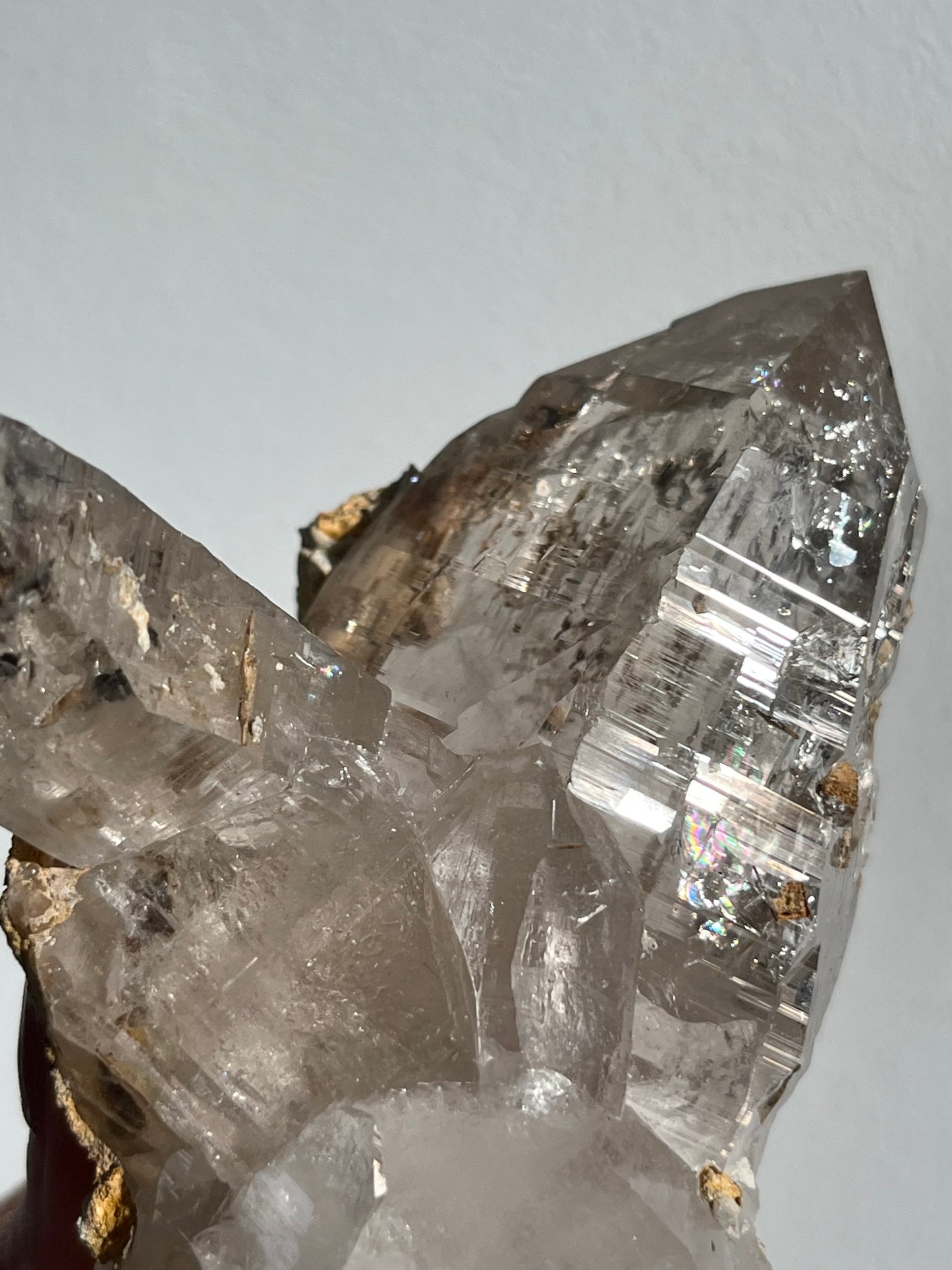 Water Clear Himalayan Smokey Quartz Cluster w/Siderite #3