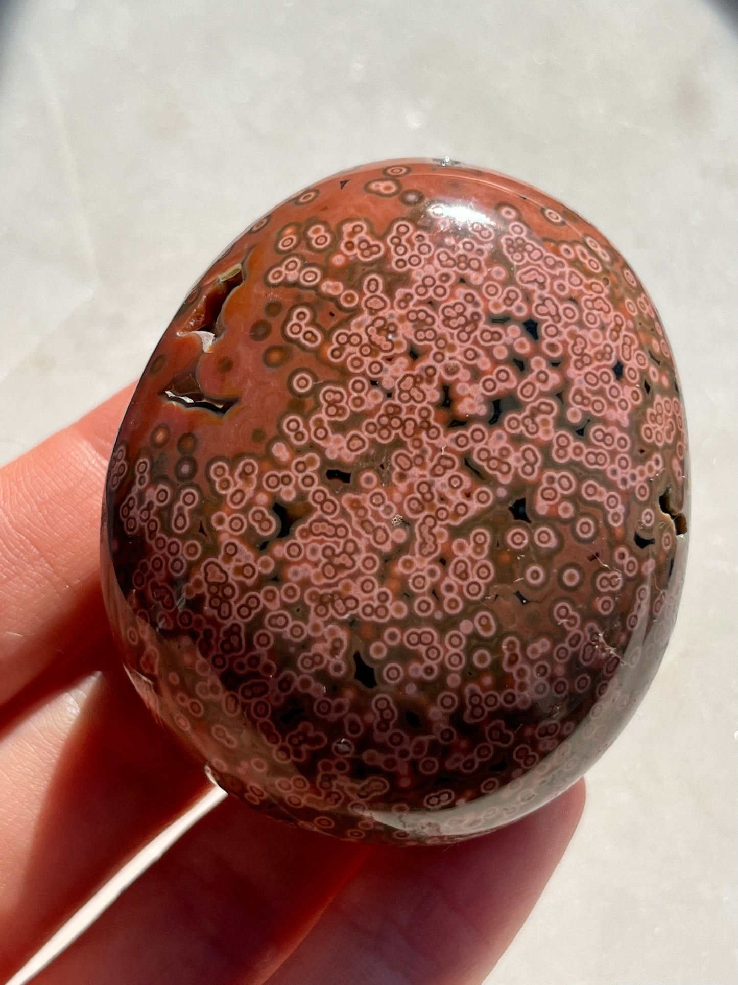 Veinless Ocean Jasper Palmstone #16