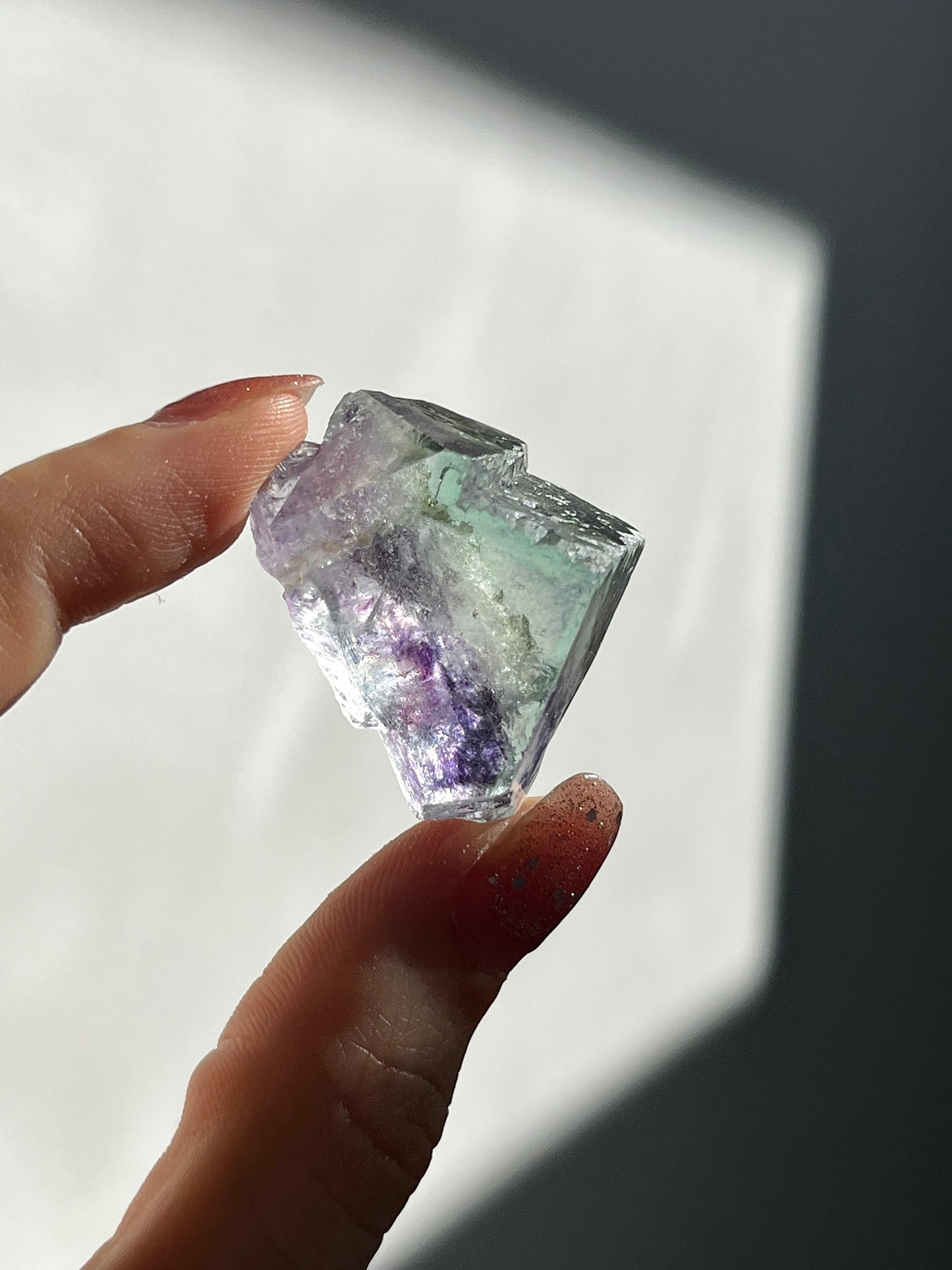 Multicolour Yindu Phantom Fluorite Specimen - some with enhydro bubbles (You Choose)