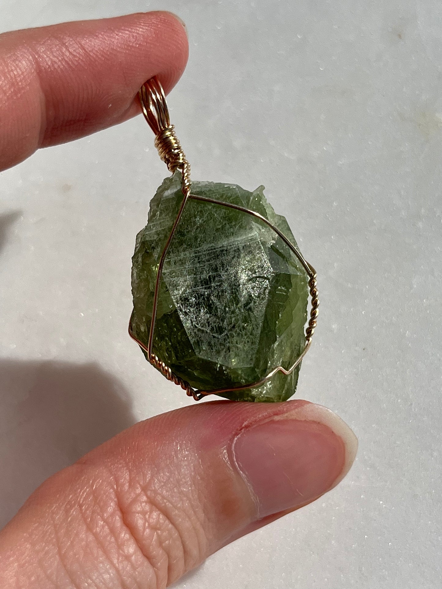 Gemmy Diopside Wire Wrap (14kt Gold Filled)