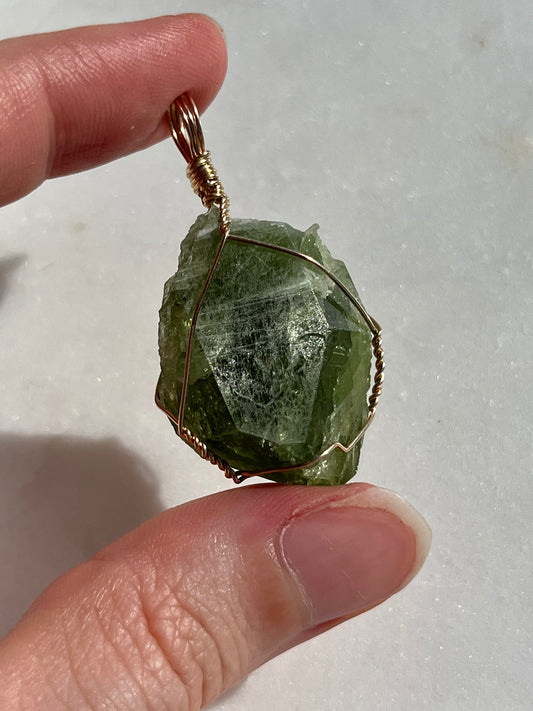 Gemmy Diopside Wire Wrap (14kt Gold Filled)