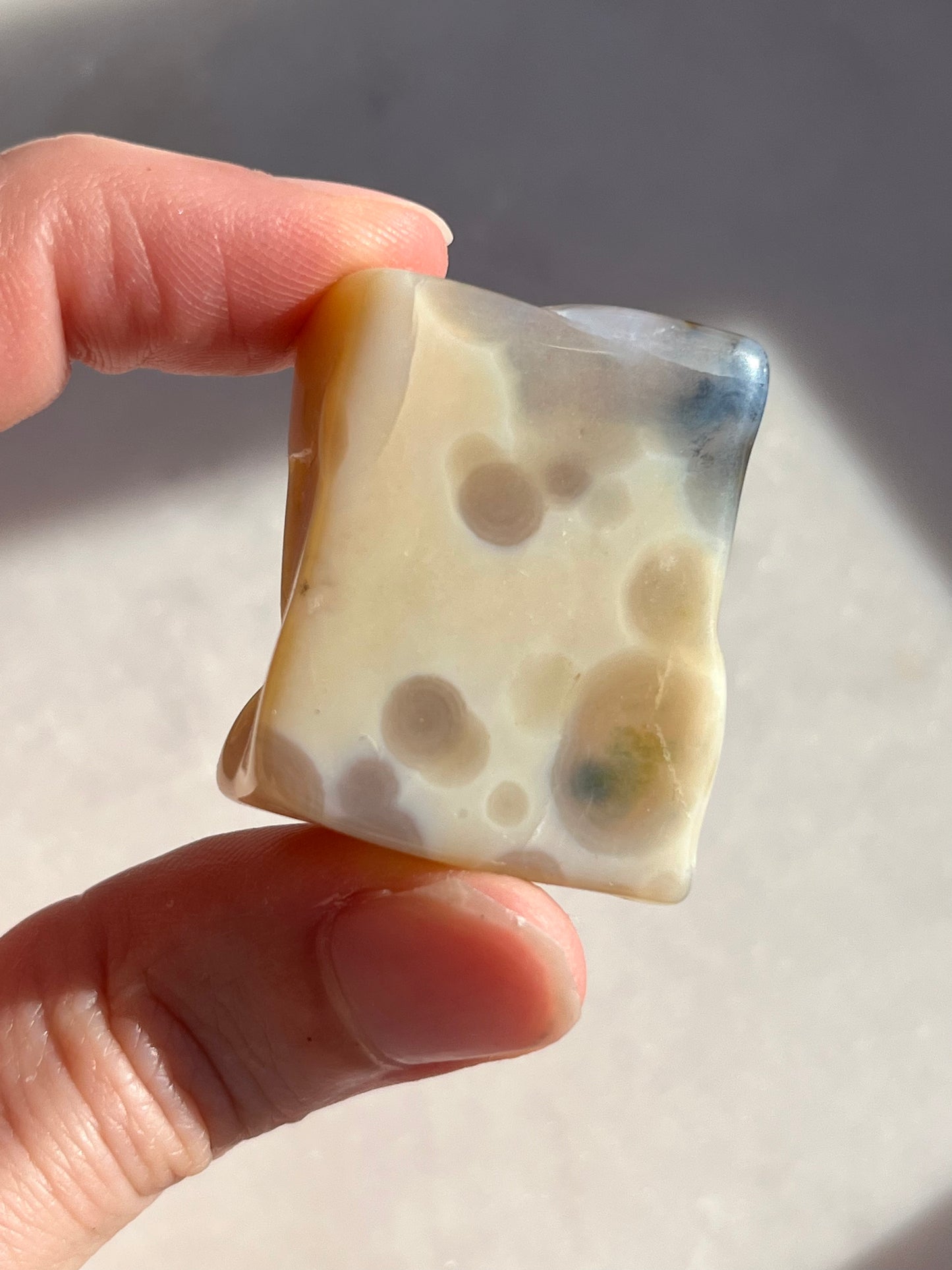 Octava vena Ocean Jasper forma libre grande y gruesa