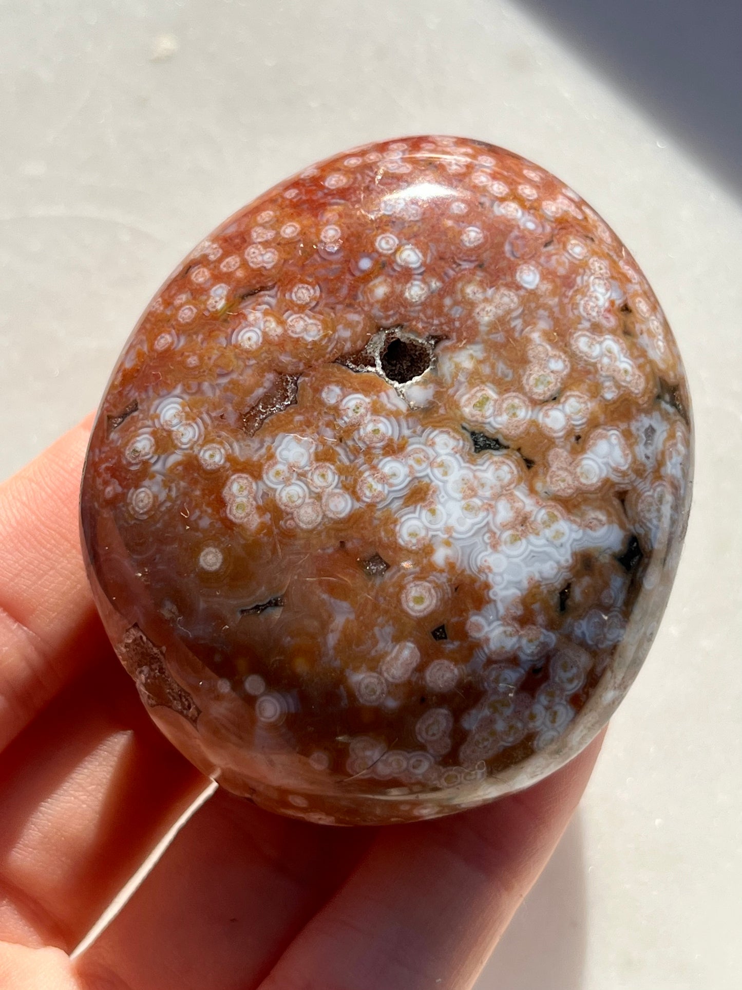 8th Vein/Veinless Ocean Jasper Palmstone #46