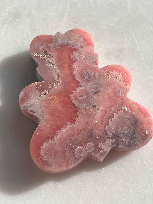 Rhodochrosite Teddy Bear Carving