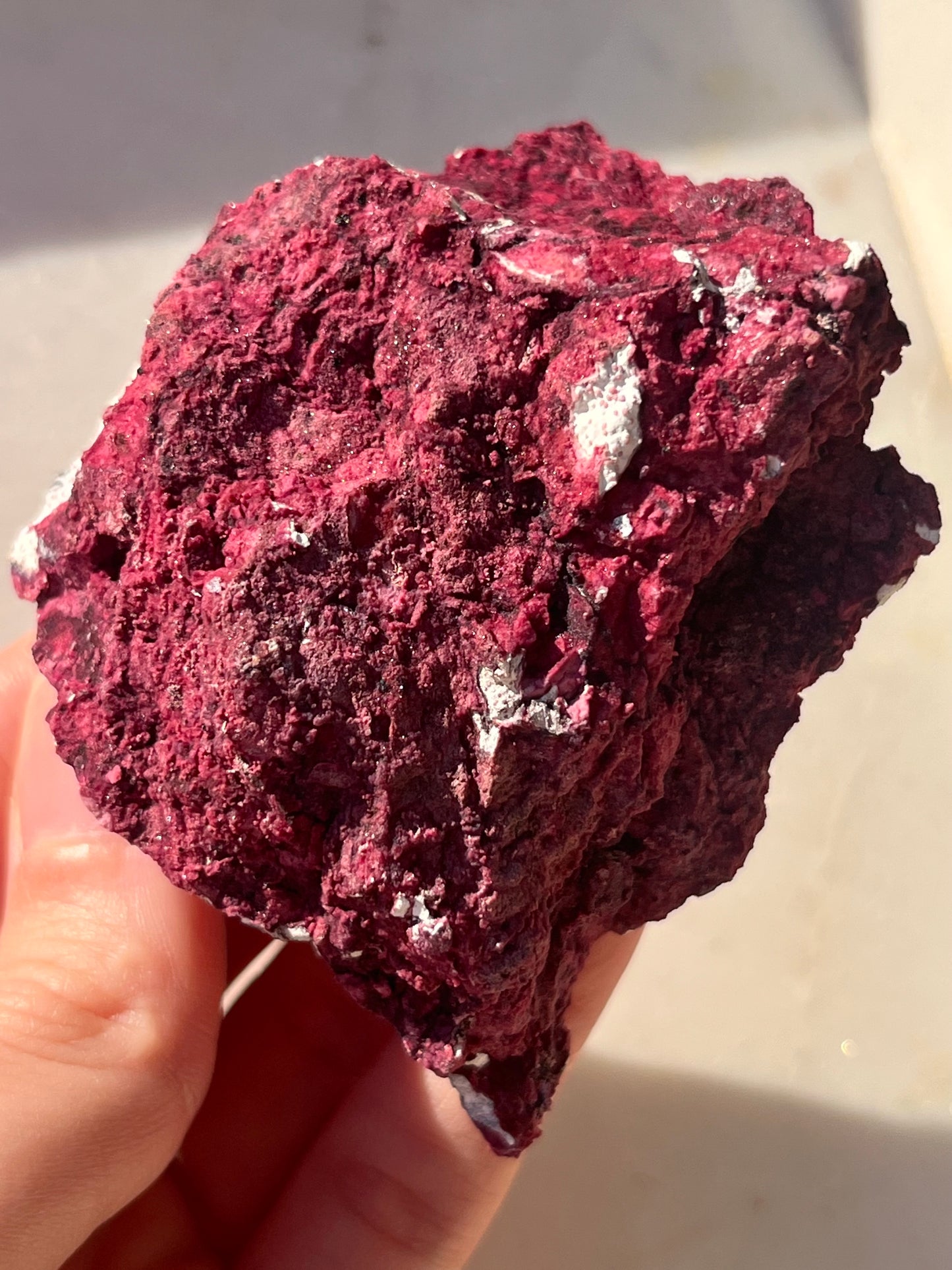 Rare “Red Velvet” Variscite in Limestone Specimen #4