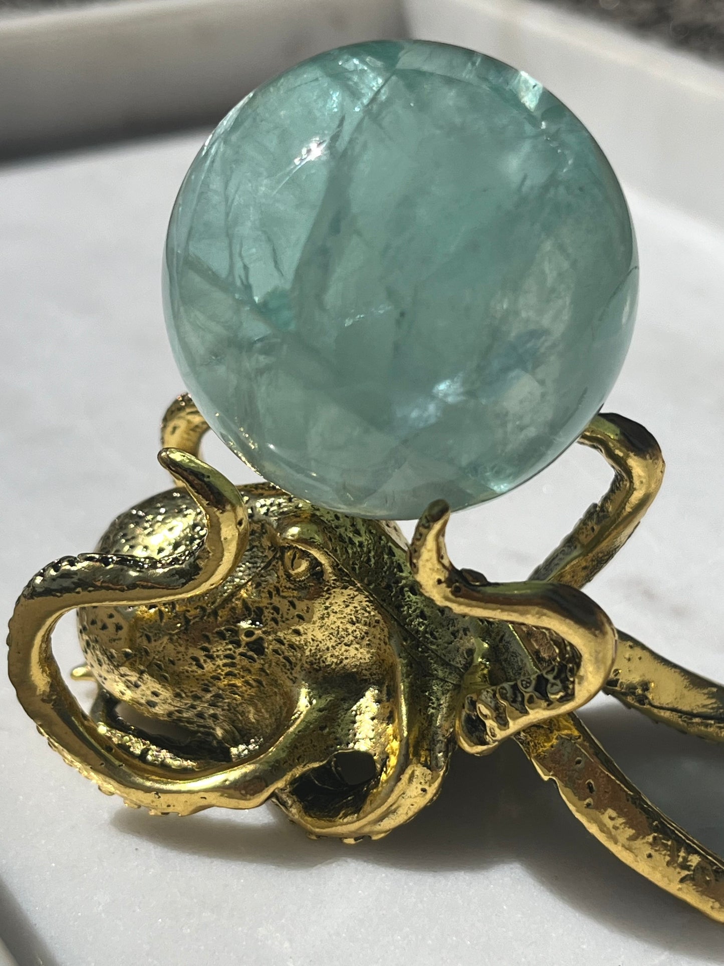 Gold Octopus Sphere Stand